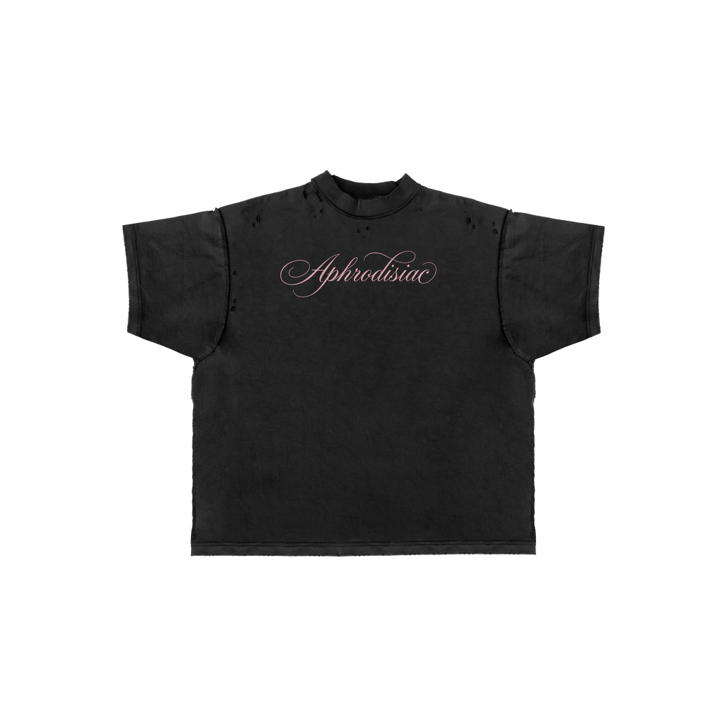 Premium Distressed Tee in Black