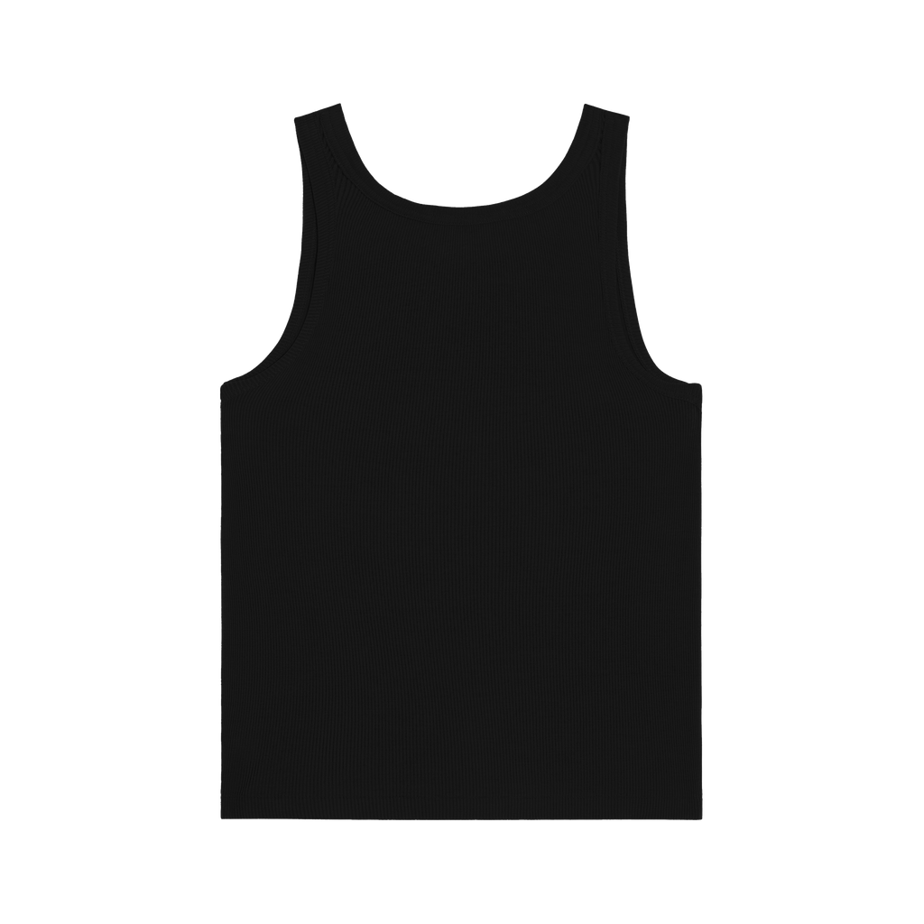 Ribbed Tank in Black