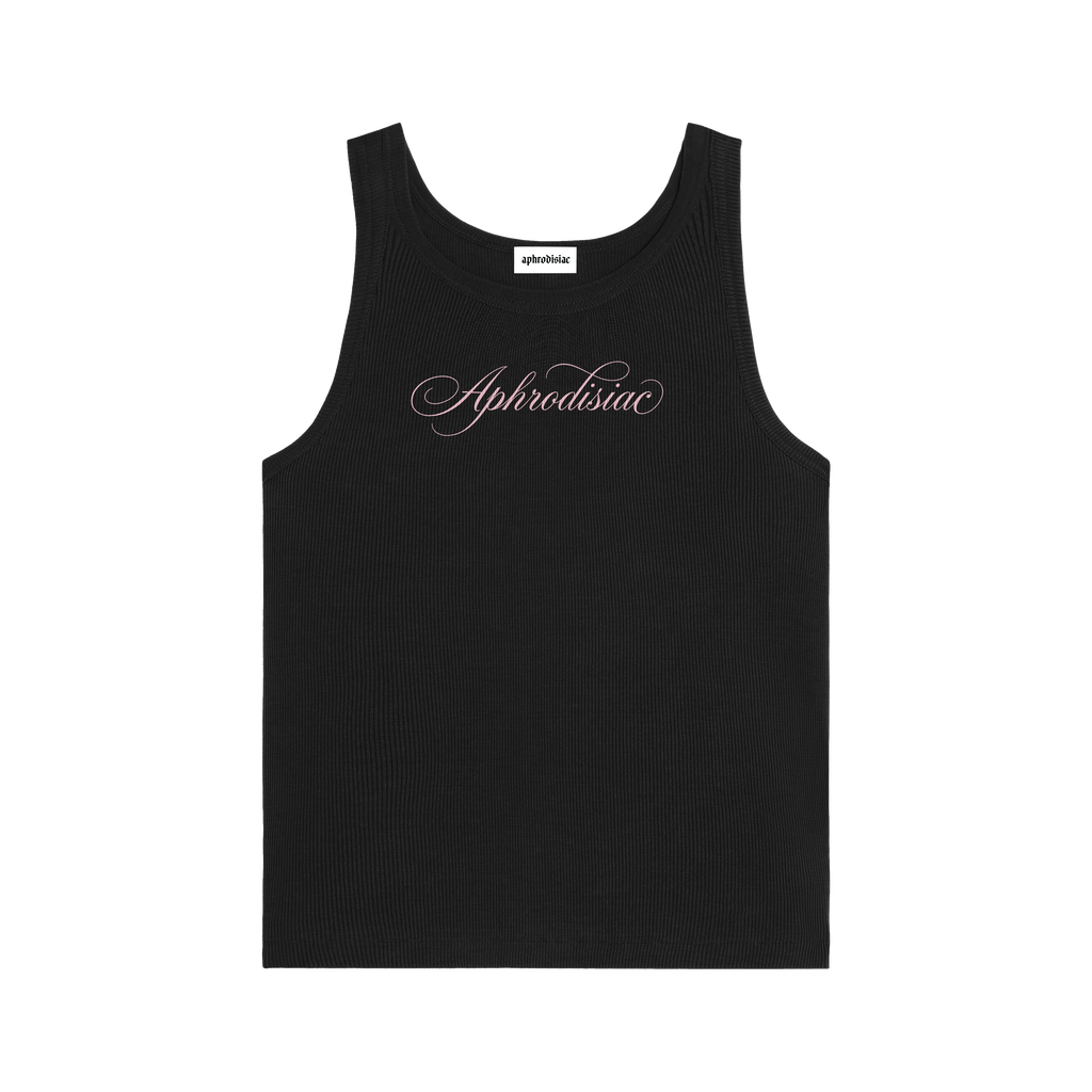 Ribbed Tank in Black
