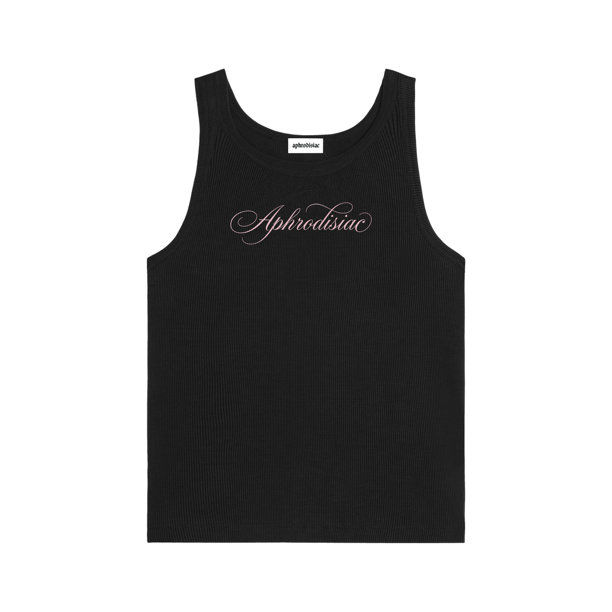 Ribbed Tank in Black