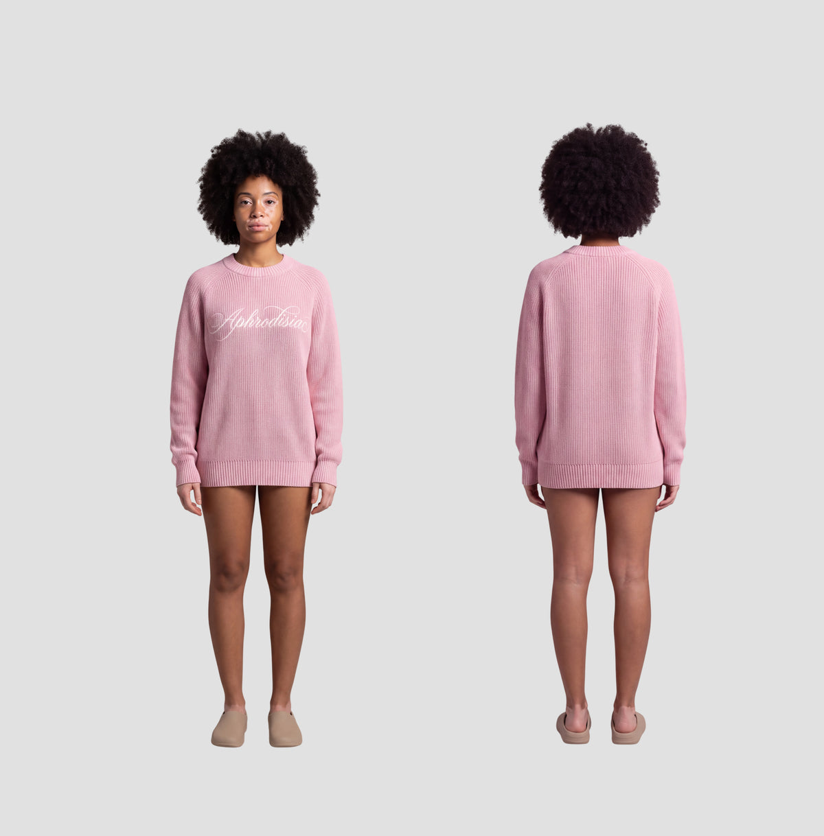 Knitted Crewneck in Pink