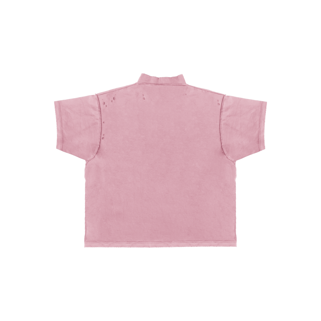 Premium Distressed Tee in Pink