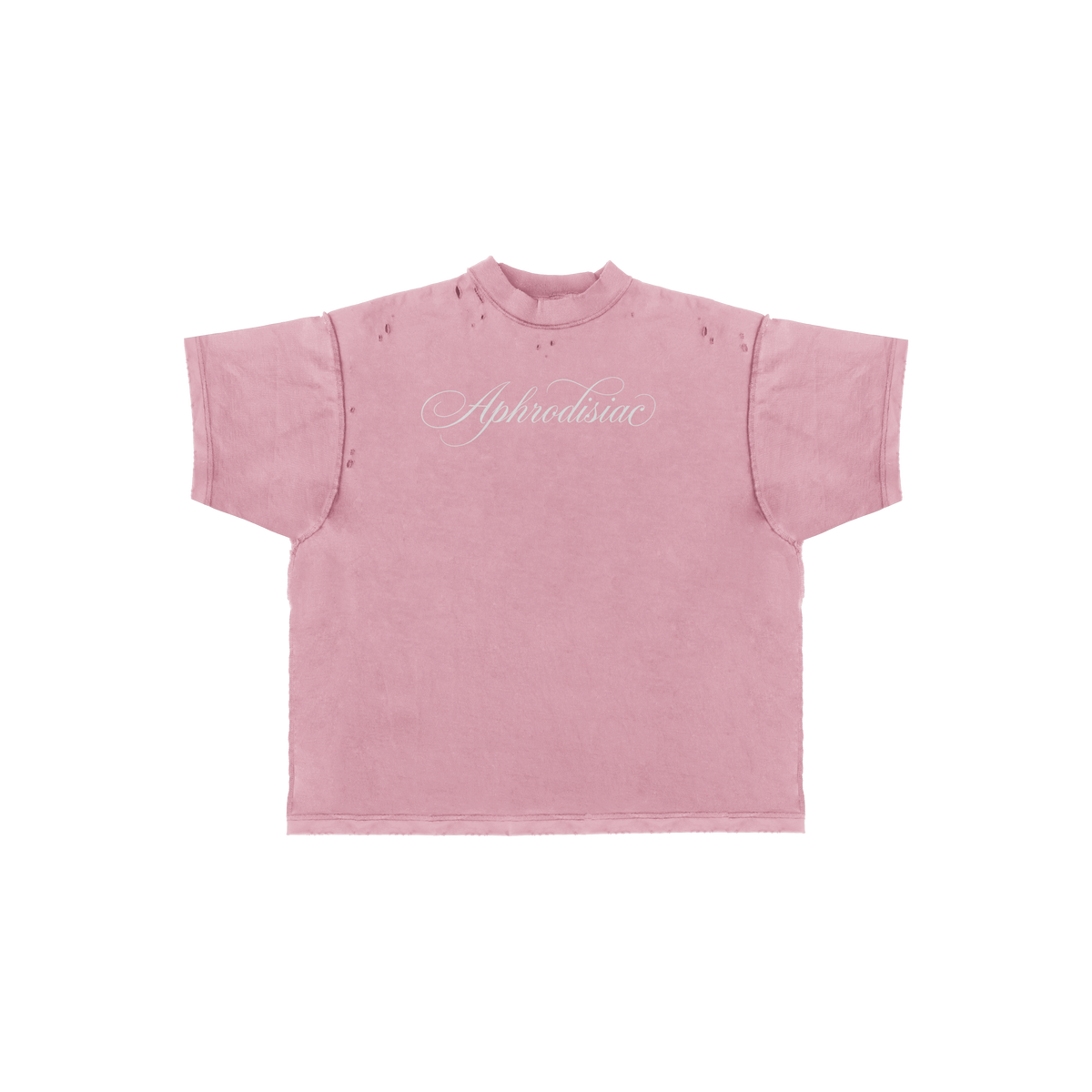 Premium Distressed Tee in Pink